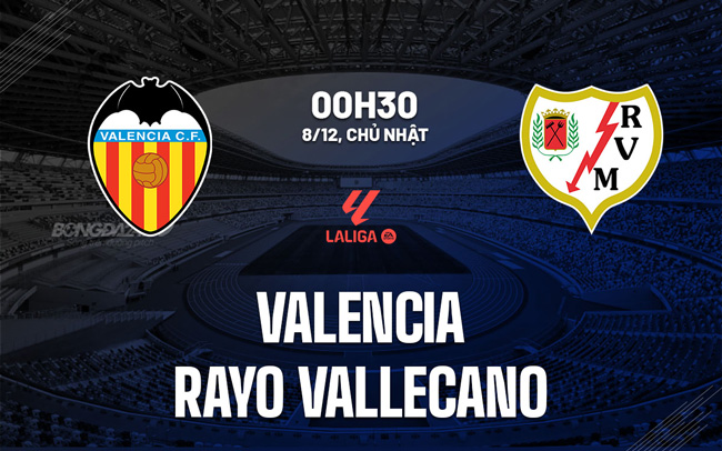 Nhận định và phân tích Valencia VS Rayo Vallecano-La Liga 08/12 00:30